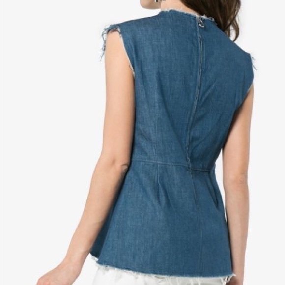 Golden Goose | Colia Sleeveless Denim Top - Picture 2 of 6